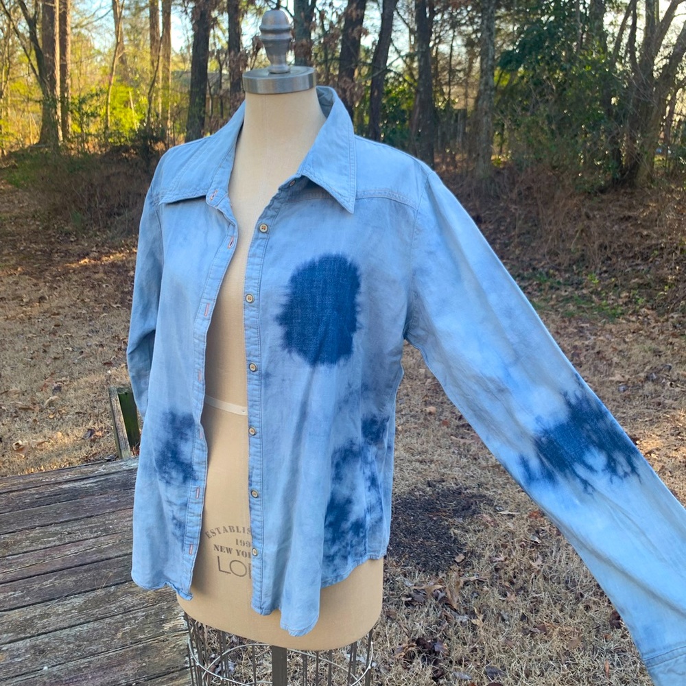 Acid Bleached Weathered Button-up